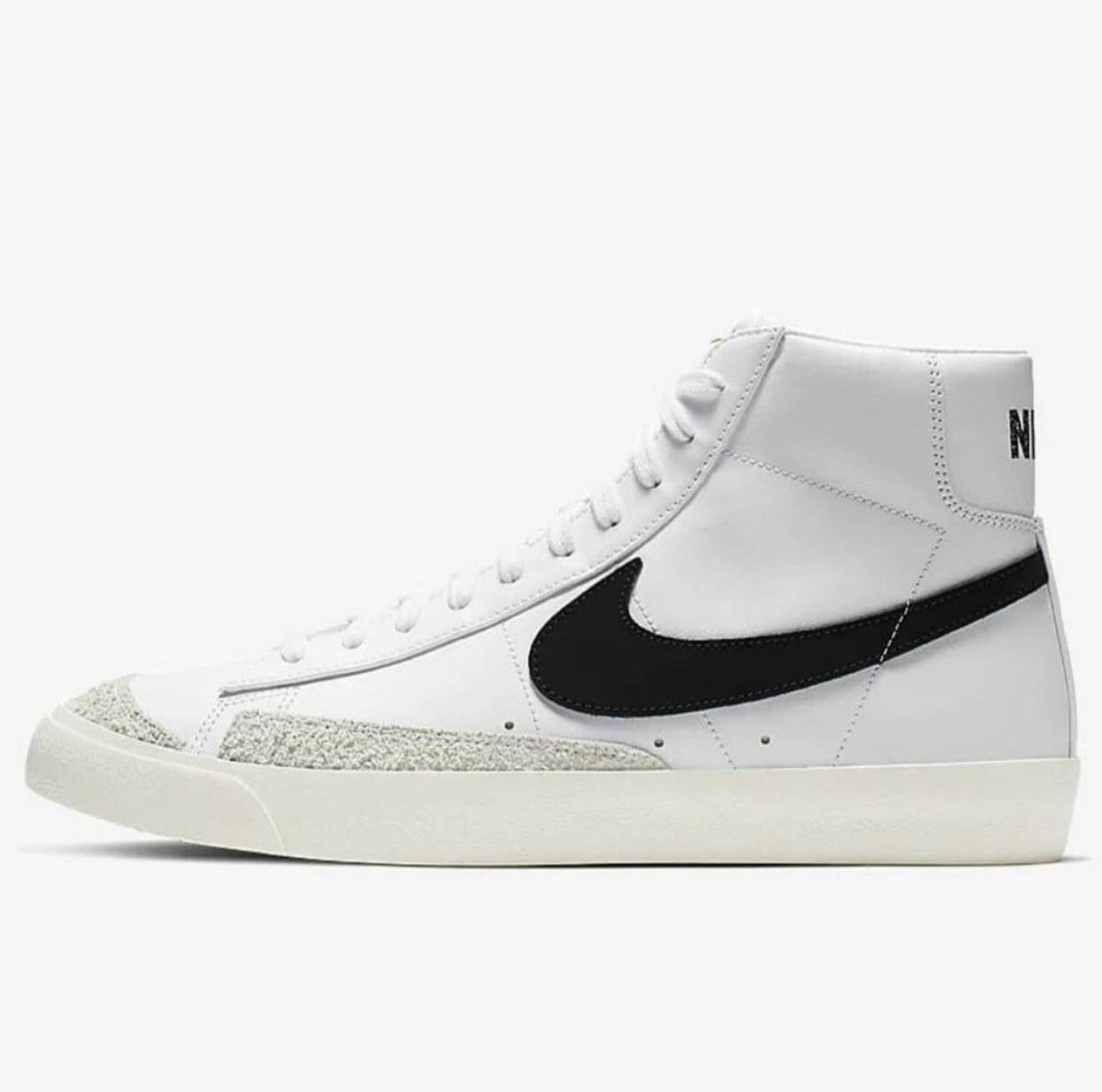 NIKE BLAZERS MID WHITE SIGN BLACK MENS