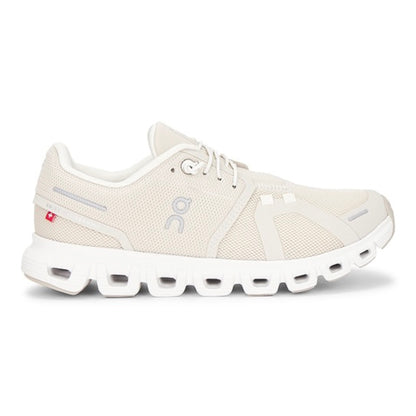 ON Cloud 6 Sneaker in Pearl & White