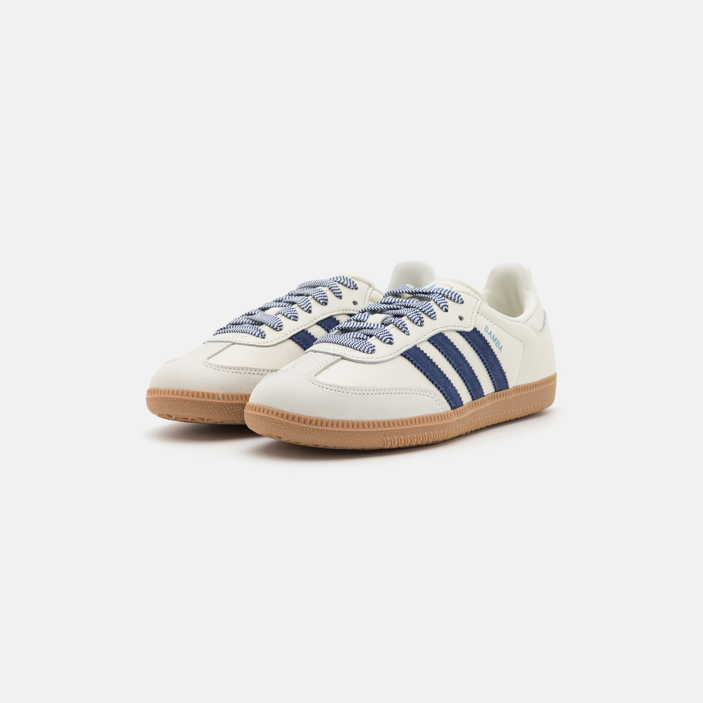 adidas SAMBA OG W Samba Leather JI3907, Shoes, White, Blue, Womens